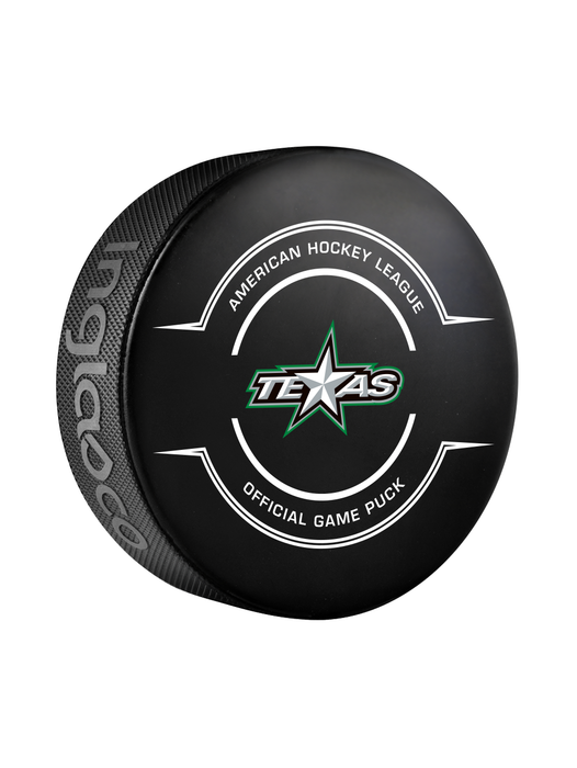 AHL Texas Stars 2024-25 Official Game Hockey Puck In Cube