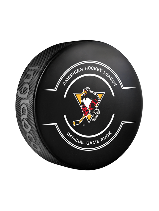 AHL Wilkes-Barre/Scranton Penguins 2024-25 Official Game Hockey Puck In Cube