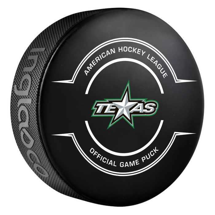 AHL Texas Stars 2025-26 Official Game Hockey Puck In Cube