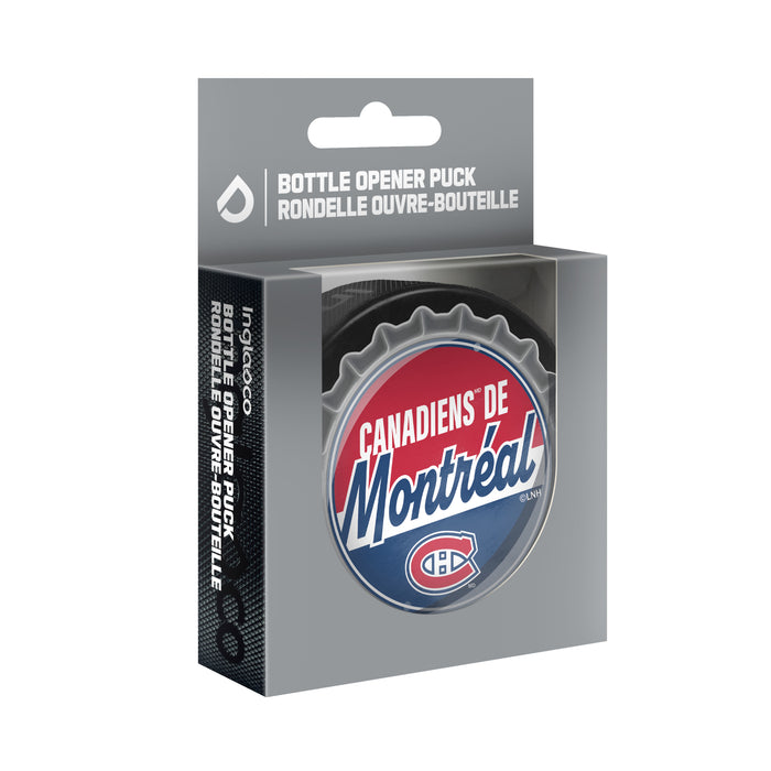 NHL Bottle Opener Souvenir Puck Montreal Canadiens