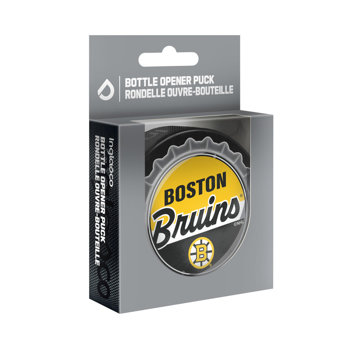NHL Bottle Opener Souvenir Puck Boston Bruins