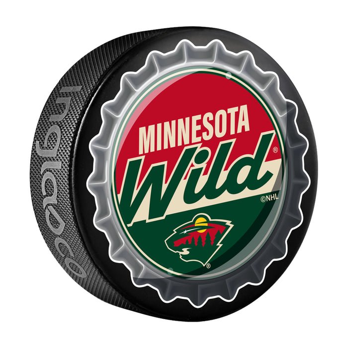 NHL Bottle Opener Souvenir Puck Minnesota Wild