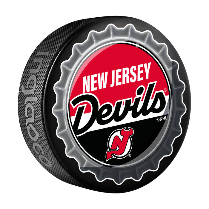 NHL Bottle Opener Souvenir Puck New Jersey Devils