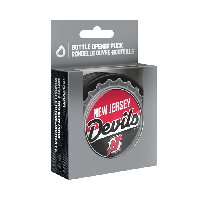NHL Bottle Opener Souvenir Puck New Jersey Devils