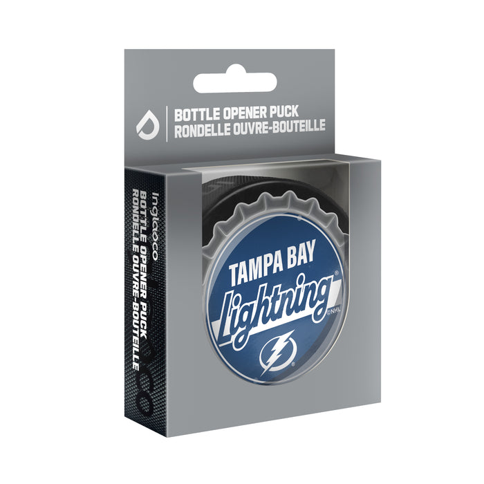 NHL Bottle Opener Souvenir Puck Tampa Bay Lightning