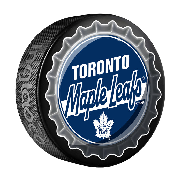 NHL Bottle Opener Souvenir Puck Toronto Maple Leafs