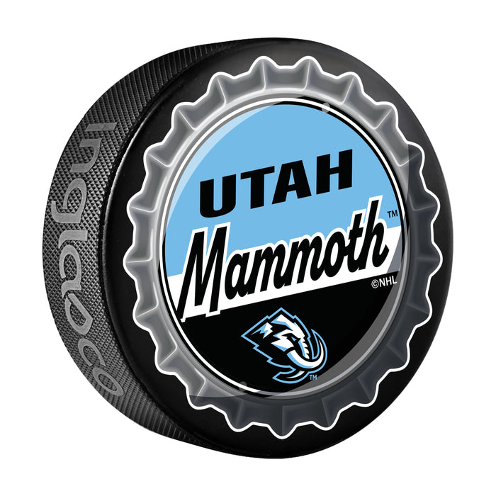 NHL Bottle Opener Souvenir Puck Utah Mammoth