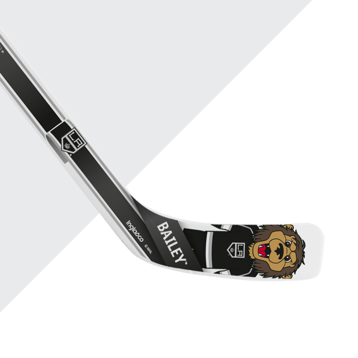 Mini bâton de joueur en plastique blanc de mascotte des rois de Los Angeles de la LNH