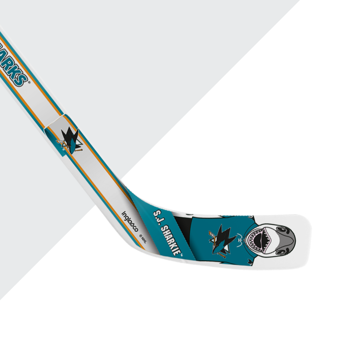 NHL San Jose Sharks Mascot White Plastic Player Mini Stick