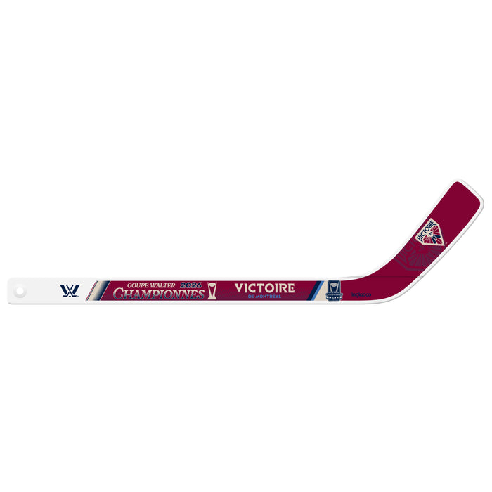 PWHL Montreal Victoire 2026 Mini Plastic Player Stick - Walter Cup Champs