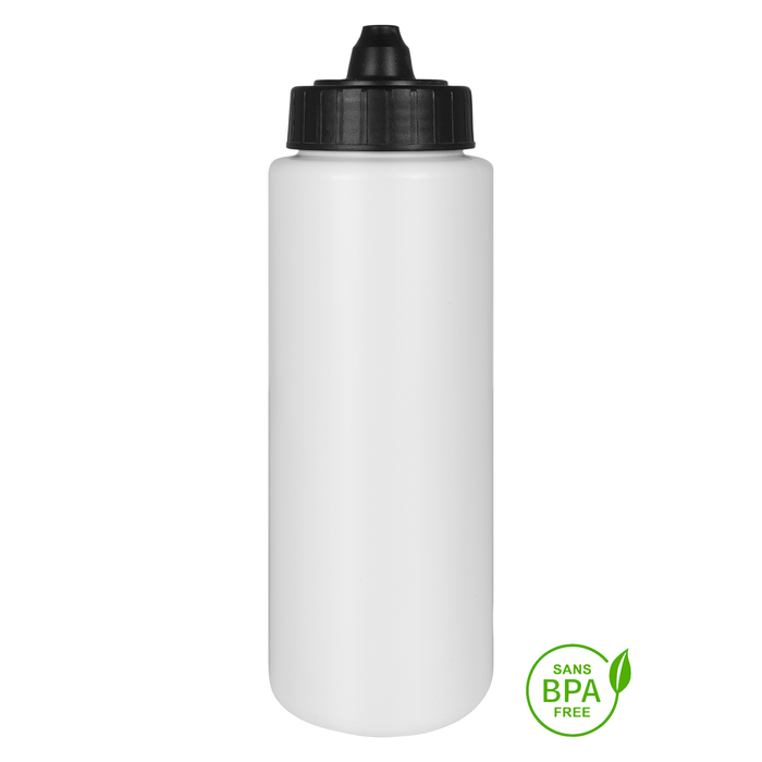 Bouteille d'eau Tallboy de 1 000 ml avec couvercle à membrane noir