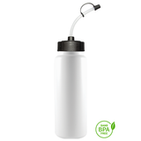 1000ml Tallboy Water Bottle With Black Noodle Straw-Top Lid