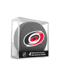 NHL Carolina Hurricanes Hockey Puck Drink Coasters (4-Pack) In Cube