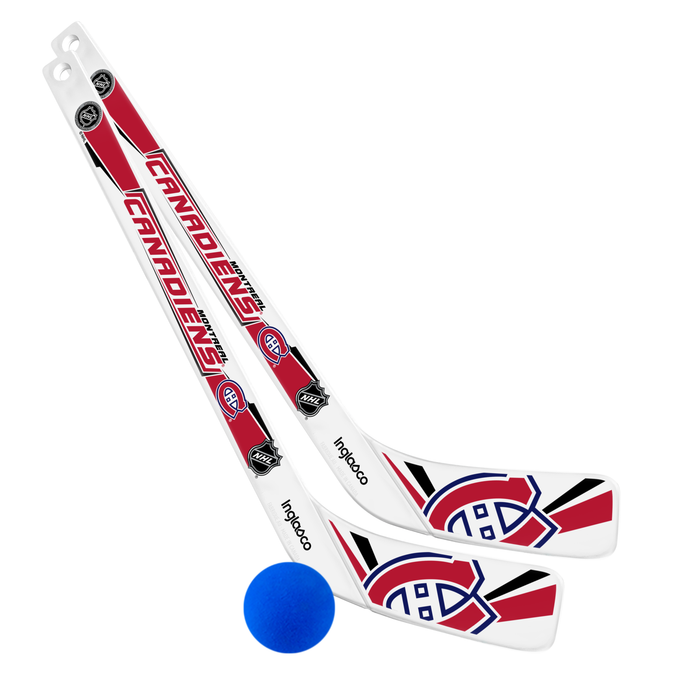 NHL Montreal Canadiens 1 on 1 Gen II two-stick set in red, white and blue with CH crest