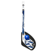 NHL Tampa Bay Lightning mini hockey stick close-up with navy blade, lightning bolt logo and blue ball