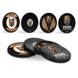 NHL Vegas Golden Knights Hockey Puck Drink Coasters (4-Pack) In Cube