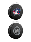 NHL Columbus Blue Jackets Ultimate Fan 3-Pack. Includes: 1 NHL Official Classic Souvenir Hockey Puck / 4 Coasters / 1 Media Device Holder