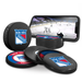 NHL New York Rangers Ultimate Fan 3-Pack. Includes: 1 NHL Official Classic Souvenir Hockey Puck / 4 Coasters / 1 Media Device Holder