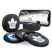 NHL Toronto Maple Leafs Ultimate Fan 3-Pack. Includes: 1 NHL Official Classic Souvenir Hockey Puck / 4 Coasters / 1 Media Device Holder