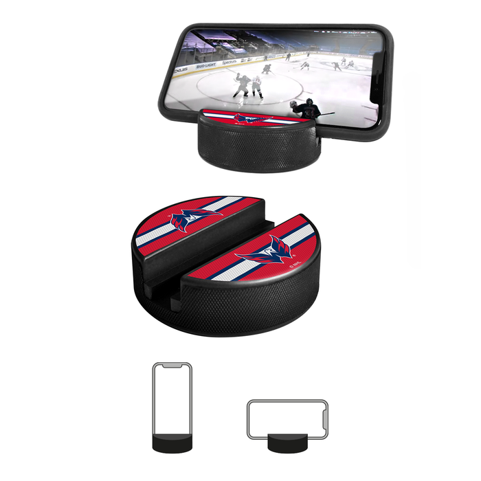 NHL Washington Capitals Ultimate Fan 3-Pack. Includes: 1 NHL Official Classic Souvenir Hockey Puck / 4 Coasters / 1 Media Device Holder