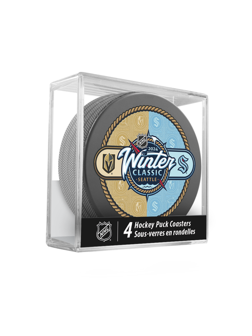 2024 NHL Winter Classic Puck Coasters (4) Pack In Cube