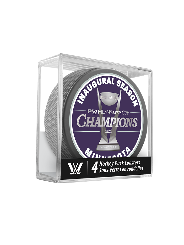 Sous-verres officiels du Minnesota, champions de la Coupe Walter LPHF 2024 (lot de 4)