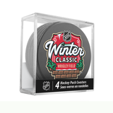 NHL 2025 Winter Classic Puck Drink Coasters Set (x4)- In Cube