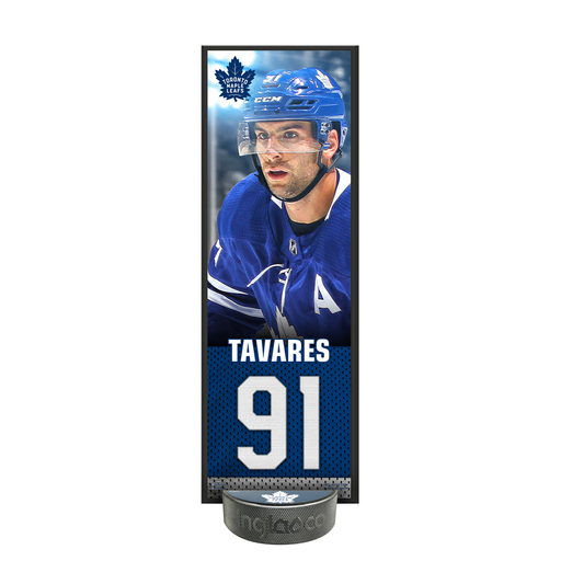 NHLPA John Tavares #91 Toronto Maple Leafs Deco Plaque And Hockey Puck Holder Set