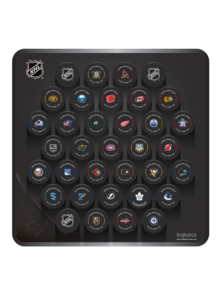 NHL Officially Licensed 2023-2024 32 Team Game Puck Design Wall Plaque