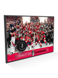 NHL 2024 Florida Panthers Stanley Cup Champions Celebration Plaque With Official Stanley Cup Final Game Puck Design