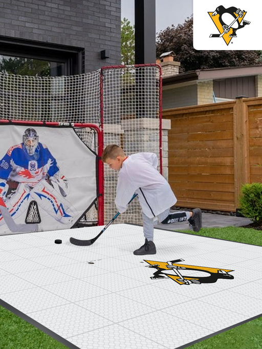 NHL Pittsburgh Penguins (large-sized logo) Hockey Training Surface