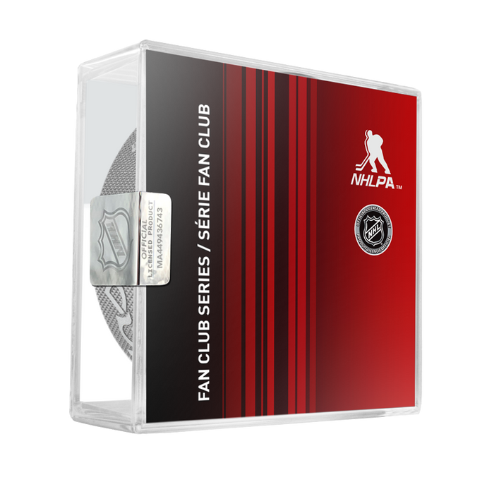 Rondelle de hockey souvenir des Maple Leafs de Toronto d'Auston Matthews, série des capitaines de la LNH, dans un cube