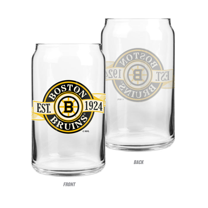 NHL Boston Bruins 16 oz Clear Banner Design
