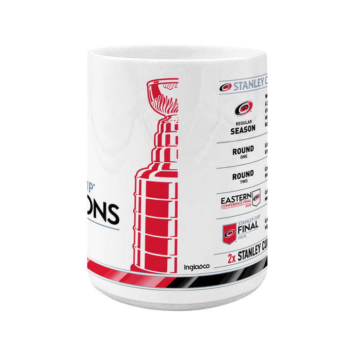 NHL Stanley Cup Champs 2026 15 Oz Sublimated Coffee Mug Stats Carolina Hurricanes