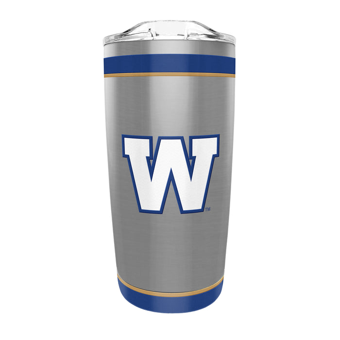 CFL Winnipeg Blue Bombers 20 Oz Stainless Steel Tumbler