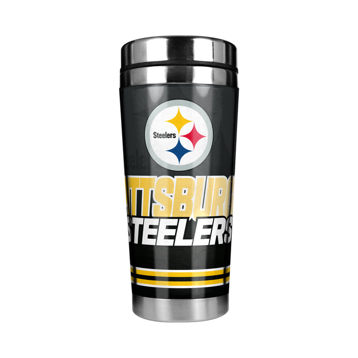 NFL Pittsburgh Steelers 16 Oz Stainless Steel Tumbler Full Wrap Insert