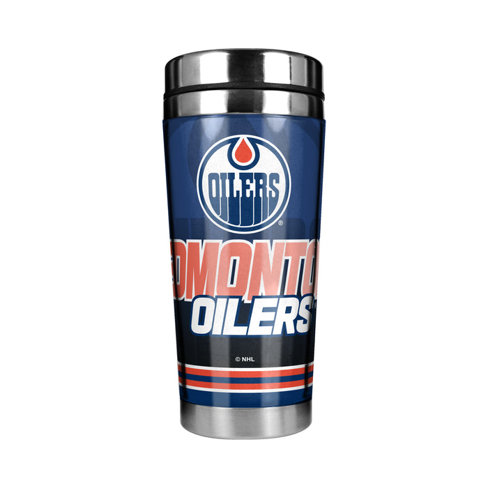NHL Edmonton Oilers 16 Oz Stainless Steel Tumbler Full Wrap Insert