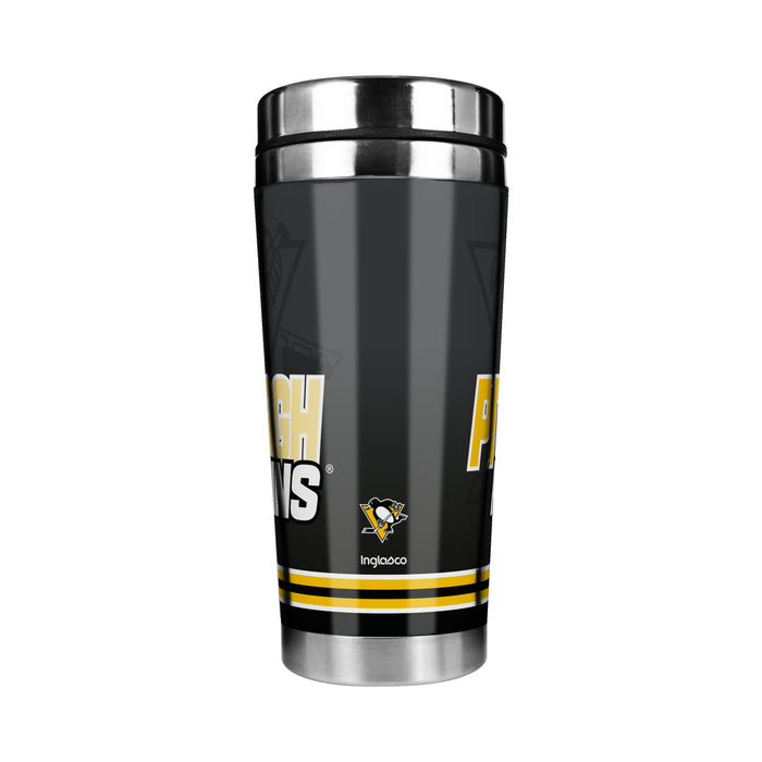 NHL Pittsurgh Penguins 16 Oz Stainless Steel Tumbler Full Wrap Insert