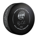 Back of Savannah Ghost Pirates ECHL official game puck with Premier AA Hockey League text, ECHL star logo and commissioner signature