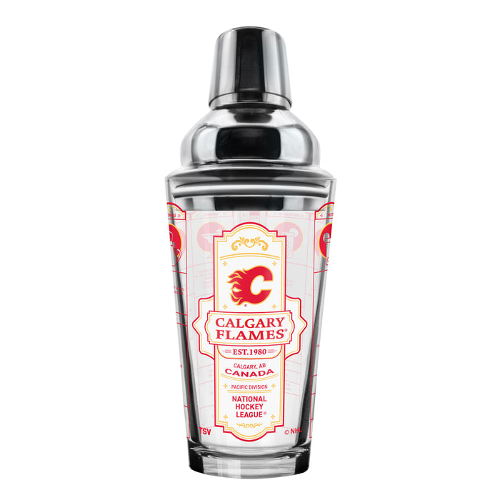 NHL Calgary Flames Bartender Mixing Glass Shaker Set