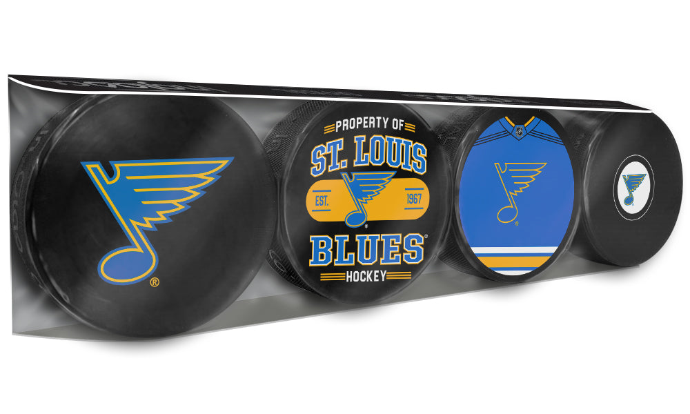 NHL St. Louis Blues Souvenir Hockey Puck Collector's 4-Pack