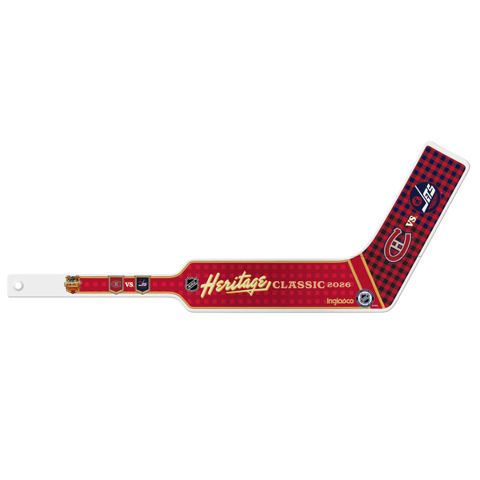 NHL Heritage Classic 2026 Mini Stick Goalie Plastic Dueling Win Jets Vs Mon Canadiens