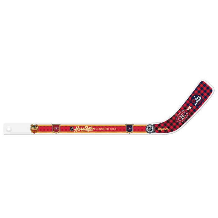 NHL Heritage Classic 2026 Mini Stick Player Plastic Dueling Win Jets Vs Mon Canadiens