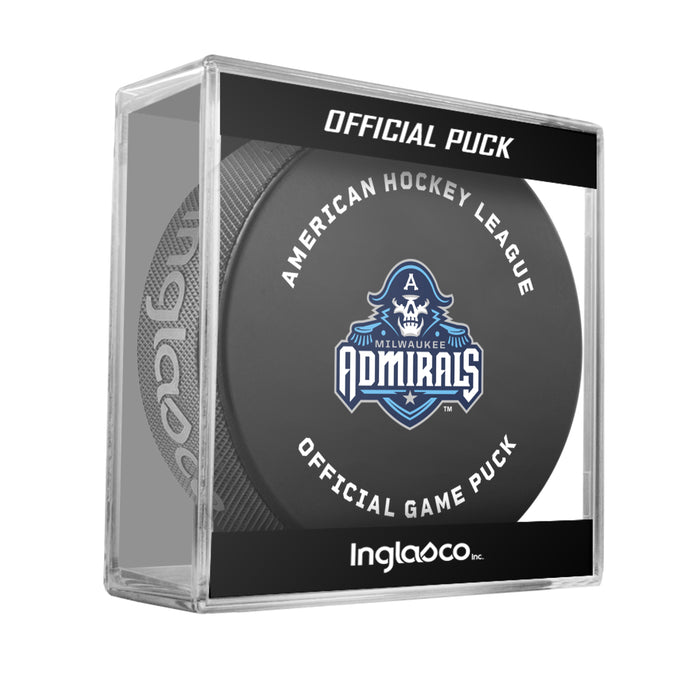AHL Milwaukee Admirals 2026-27 Official Game Hockey Puck In Cube