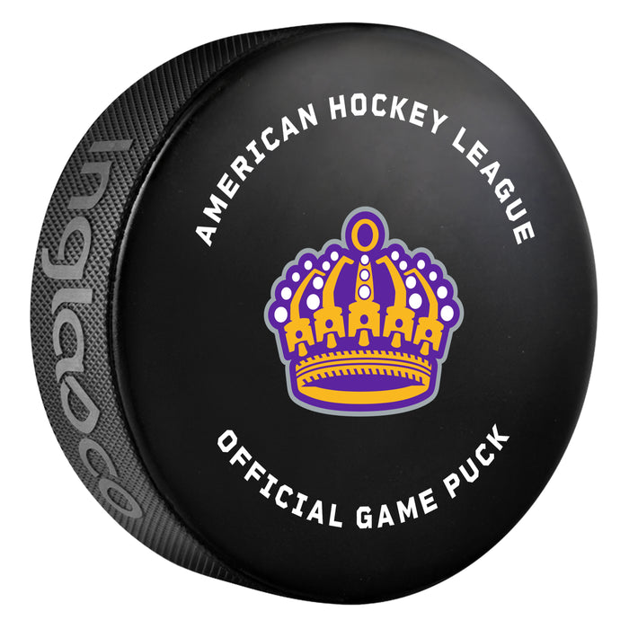 AHL Ontario Reign 2026-27 Official Game Hockey Puck In Cube