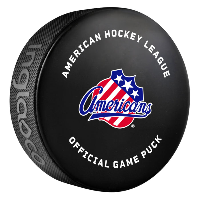 AHL Rochester Americans 2026-27 Official Game Hockey Puck In Cube