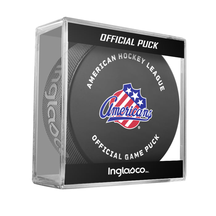 AHL Rochester Americans 2026-27 Official Game Hockey Puck In Cube