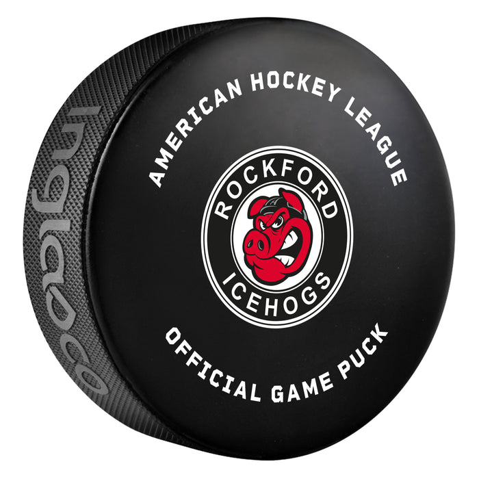 AHL Rockford IceHogs 2026-27 Official Game Hockey Puck In Cube