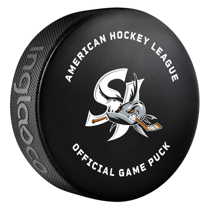 AHL San Jose Barracuda 2026-27 Official Game Hockey Puck In Cube