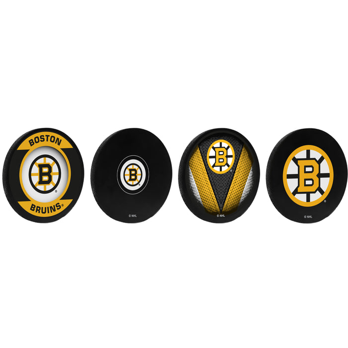 Sous-verres NHL Boston Bruins Hockey Puck (paquet de 4) en cube